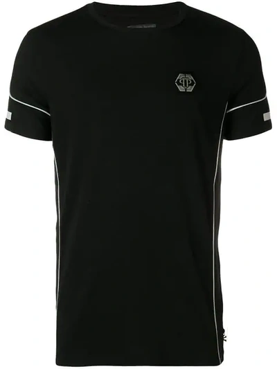 Philipp Plein Logo Patch T-shirt In Black