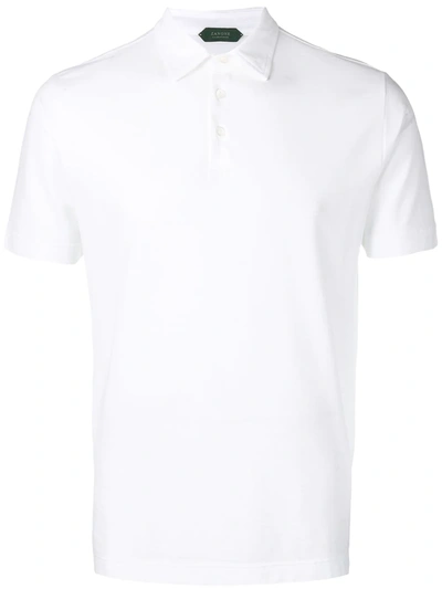 Zanone Short-sleeve Polo Shirt In White