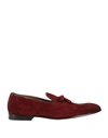 DOUCAL'S DOUCAL'S MAN LOAFERS BRICK RED SIZE 8 LEATHER,11644288MQ 11