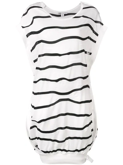 Y-3 Striped Sweatshirt Dress - 白色 In White