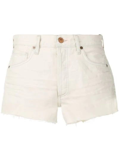 Citizen Of Humanity Annabelle Organic Cotton Denim Cutoff Shorts In Sail