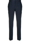Theory Precision Ponte Cropped Trousers In Blue