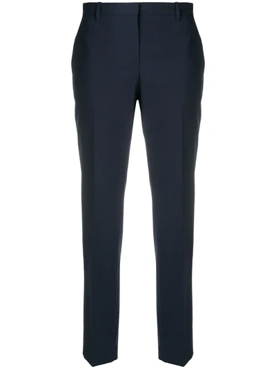 Theory Precision Ponte Cropped Trousers In Blue