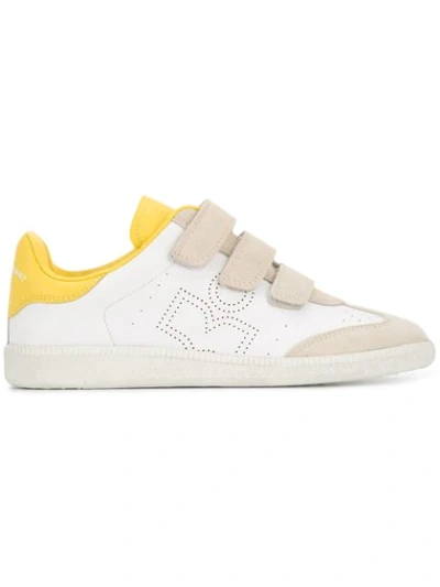 Isabel Marant Beth Contrast-panel Suede And Leather Trainers In Yellow