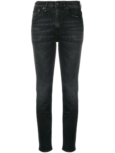R13 High Waisted Skinny Jeans In Black