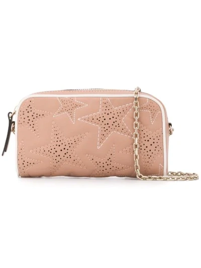 Red Valentino Perforated Stars Crossbody Bag In Neutrals