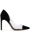 Sophia Webster Daria 100 Black Suede And Perspex Pumps In Black
