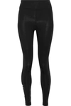 KORAL KORAL WOMAN DRIVE PRINTED STRETCH LEGGINGS BLACK,3074457345619821916