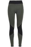PURITY ACTIVE PURITY ACTIVE WOMAN TWO-TONE TECH-JERSEY LEGGINGS BLACK,3074457345619588690