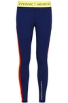 PERFECT MOMENT PERFECT MOMENT WOMAN PRINTED STRETCH LEGGINGS NAVY,3074457345620004242