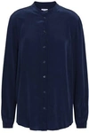 EQUIPMENT EQUIPMENT WOMAN HENRI WASHED-SILK SHIRT NAVY,3074457345620002000