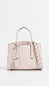 Kate Spade Medium Margaux Leather Satchel In Pale Vellum