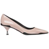 PRADA WOMEN'S LEATHER PUMPS COURT SHOES HIGH HEEL'OPANCA,1I262L_055_F0236_F_055 38.5