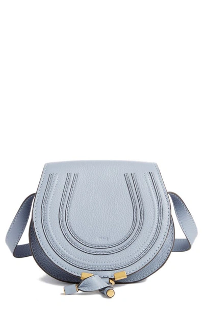 Chloé Small Marcie Crossbody Bag In Washed Blue