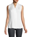 Kobi Halperin Plus Size Mila Silk-stretch Sleeveless Top In White