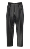 DOLCE & GABBANA PINSTRIPED WOOL-BLEND CROPPED PANTS,GYDCHTFRBCPS8051