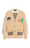 LOST DAZE DESERT WINGS INTARSIA-KNIT COTTON-BLEND CARDIGAN,710222