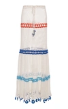My Beachy Side Crocheted Cotton Maxi Skirt In Multi