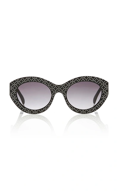 Alaia Sunglasses L'arabesque Studded Acetate Sunglasses In Black