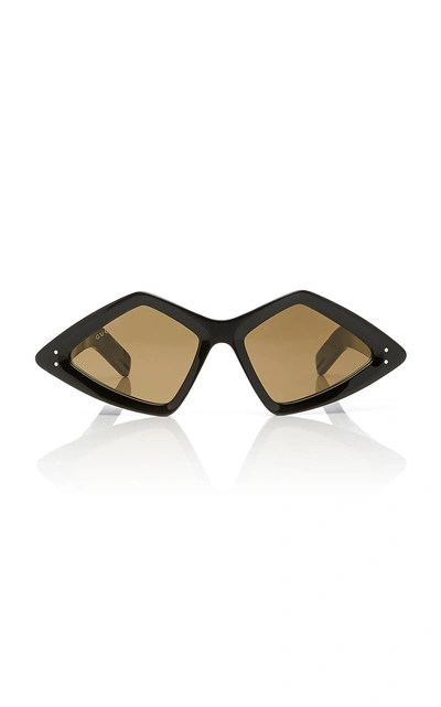 Gucci Rhombus Acetate Sunglasses In Black