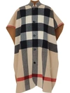 BURBERRY REVERSIBLE CHECK WOOL BLEND PONCHO