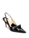 CHRISTIAN LOUBOUTIN Clare Nodo Patent Leather Slingback Pumps