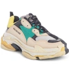 Balenciaga Triple S Low-top Trainers In Black/ Yellow/ Grey/ Green