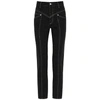 Isabel Marant Lorricka High-waist Contrast-stitched Jeans In Black
