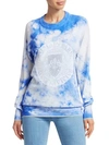 BALMAIN Long Sleeve Tie-Dye Coin Sweater