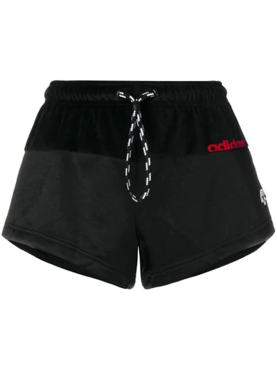 Adidas Originals By Alexander Wang Velvet Tech Shorts In Black ModeSens