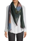 VALENTINO FRAY-TRIMMED SCARF,0400097351536