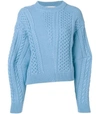 STELLA MCCARTNEY Cable Knit Sweater Light Blue