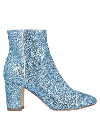 Polly Plume Ankle Boots In Blue