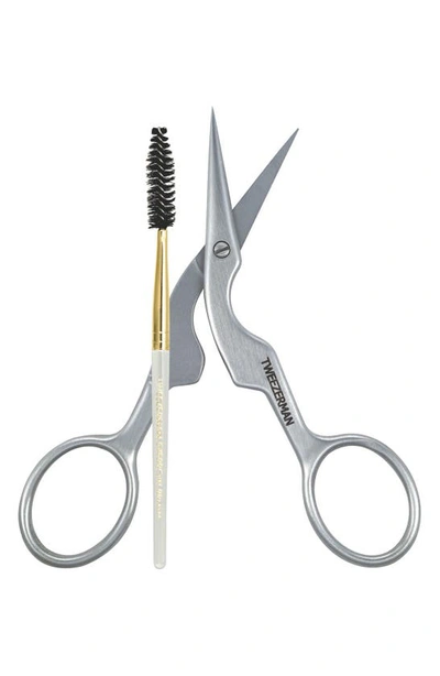 TWEEZERMAN BROW SHAPING SCISSORS & BRUSH,2914-LLT