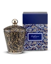 STEFANO RICCI MULTICOLOR PAISLEY ROYAL EAGLE BLACK CANDLE,PROD219110201