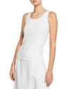 Nic + Zoe Petite Perfect Jersey Scoop-neck Tank In Paper White