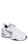 Nike White X Martine Rose Air Monarch Iv Sneakers In White/ Metallic Silver