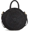 Clare V Alice Woven Sisal Straw Bag In Black