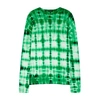 PROENZA SCHOULER GREEN TIE-DYE COTTON TOP