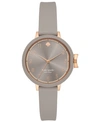 Kate Spade Women's Park Row Gray Silicone Strap Watch 34mm In Grey