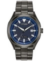 CITIZEN DRIVE FROM CITIZEN ECO-DRIVE MEN'S WDR BLACK STAINLESS STEEL BRACELET WATCH 41MM
