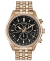 CITIZEN ECO-DRIVE MEN'S CHRONOGRAPH BRYCEN GOLD-TONE STAINLESS STEEL BRACELET WATCH 44MM