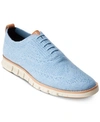 Cole Haan Men's Zerogrand Wool Stitchlite Oxfords Men's Shoes In Blue Wool/ivory