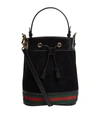 GUCCI SMALL SUEDE OPHIDIA BUCKET BAG,14993683