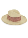 Rag & Bone Women's Frayed Panama Straw Hat In Natural Pink