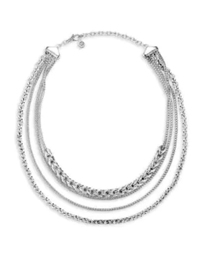 John Hardy Sterling Silver Classic Chain Multi-row Necklace, 18 In Multicolor