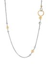 JOHN HARDY DOT 18K BONDED YELLOW GOLD & SILVER CHAIN STATION NECKLACE,400010052054