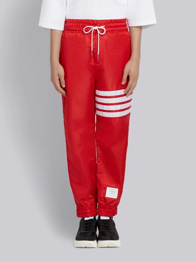 Thom Browne 4 条纹运动裤 In Red