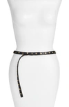 ADA 'CALA' STUDDED SKINNY LEATHER BELT,SEB-UMCALAB-03NOR