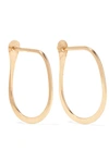 MELISSA JOY MANNING TEARDROP 14-KARAT GOLD HOOP EARRINGS